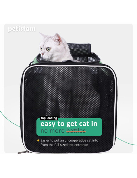 Transportín Petisfam Menta para Gatos y Perros Pequeños Transportín Petisfam Menta para Gatos y Perros Pequeños