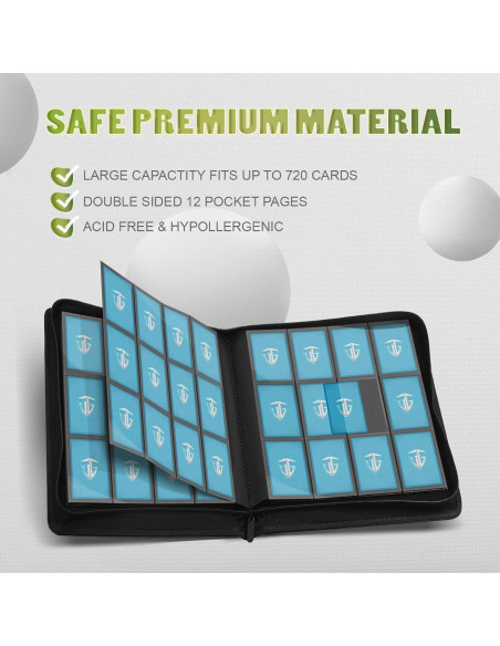 Carpeta TCGUARD 12 Bolsillos para Tarjetas Coleccionables Carpeta TCGUARD 12 Bolsillos para Tarjetas Coleccionables