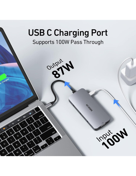 Hub USB C 8 en 1 C-Smartlink Doble DisplayPort 4K Hub USB C 8 en 1 C-Smartlink Doble DisplayPort 4K