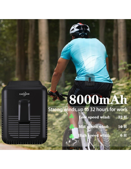 Ventilador Personal Recargable CAZOKASI 8000mAh 32h USB Ventilador Personal Recargable CAZOKASI 8000mAh 32h USB