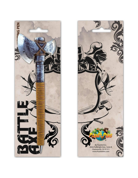 Bolígrafo Hacha de Batalla Antigua Puzzled 15.24 cm Tinta Negra Bolígrafo Hacha de Batalla Antigua Puzzled 15.24 cm Tinta Negra