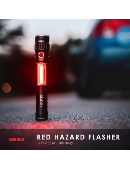Linterna Recargable NEBO SLYDE + 300 Lúmenes LED con Luz de Trabajo Linterna Recargable NEBO SLYDE + 300 Lúmenes LED con Luz de Trabajo