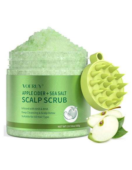 Exfoliante de Cuero Cabelludo VOERUY 300g AHA BHA con Masajeador Exfoliante de Cuero Cabelludo VOERUY 300g AHA BHA con Masajeador