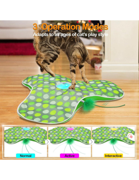 Juguete Interactivo para Gatos LEPLE P43 Recargable Verde Juguete Interactivo para Gatos LEPLE P43 Recargable Verde