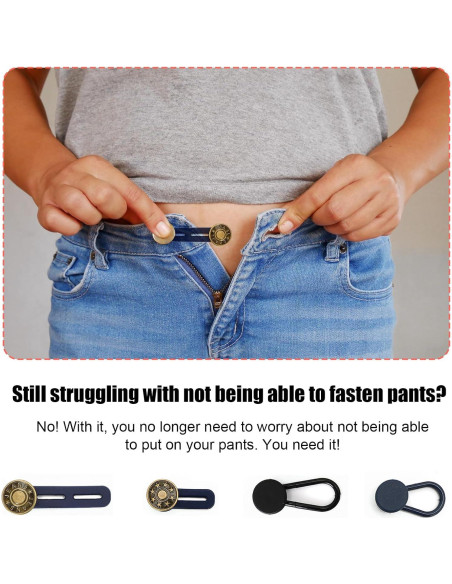 28 Extensores de Botones para Jeans Sin Coser Siutaga 28 Extensores de Botones para Jeans Sin Coser Siutaga