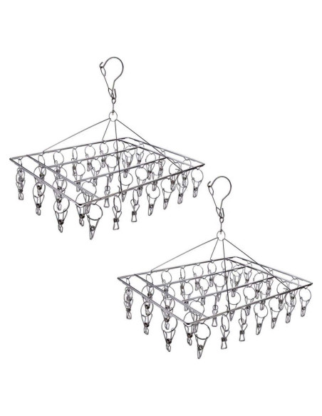 Soporte para Secar Ropa Skroad 72 Clips Acero Inoxidable Soporte para Secar Ropa Skroad 72 Clips Acero Inoxidable