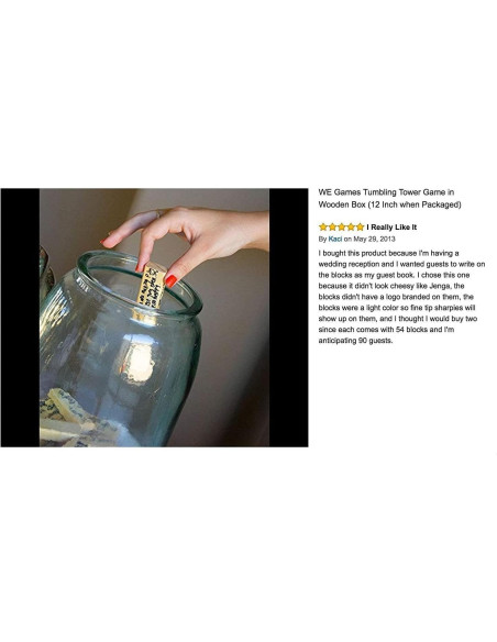 Libro de Invitados de Boda Personalizado WE Games - 54 Bloques de Madera Libro de Invitados de Boda Personalizado WE Games - 54 Bloques de Madera