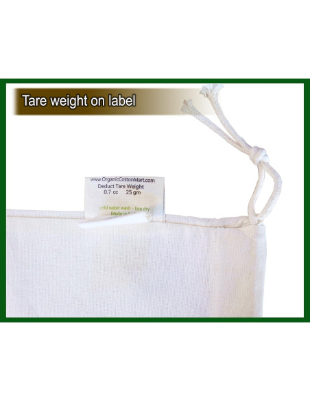 Set de 6 Bolsas Reutilizables de Algodón Orgánico - 2 Grandes, 2 Medianas, 2 Pequeñas Set de 6 Bolsas Reutilizables de Algodón Orgánico - 2 Grandes, 2 Medianas, 2 Pequeñas
