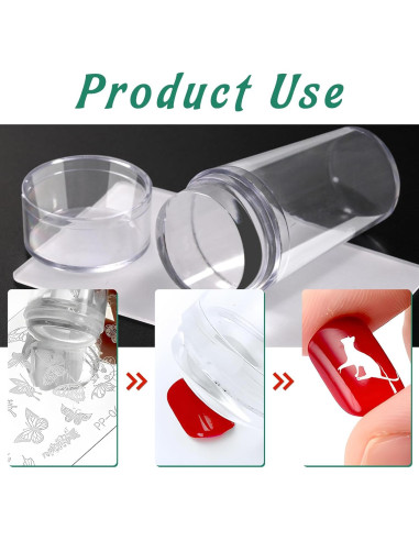 Kit de Estampado de Uñas AddFavor 6 Piezas con Sello y Raspador