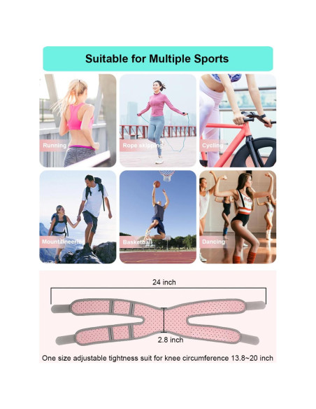 Férula para Rodilla SUJAYU Rosa Ajustable para Alivio de Dolor Férula para Rodilla SUJAYU Rosa Ajustable para Alivio de Dolor
