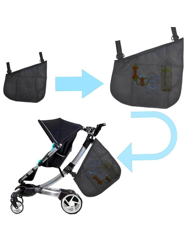 Bolsa Organizadora para Carriola Mom Cozy - 2 Piezas, Negro