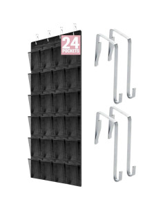 Organizador de Zapatos Colgante AetherLuxe Negro 24 Bolsillos 2