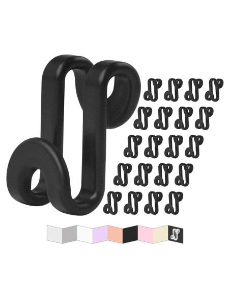 Ganchos Conectores para Perchas FREZON 60 Pcs Negro Ahorro Espacio Ganchos Conectores para Perchas FREZON 60 Pcs Negro Ahorro Espacio