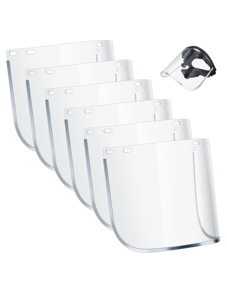 Escudos Faciales de Seguridad Kingdder 6 Pcs Policarbonato Escudos Faciales de Seguridad Kingdder 6 Pcs Policarbonato