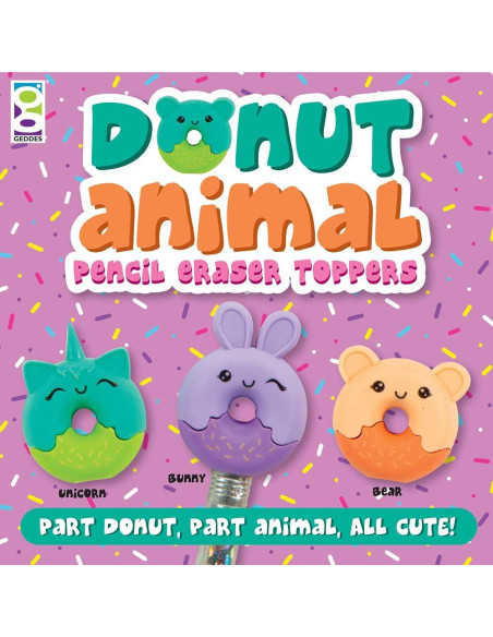 Borradores de lápiz en forma de dona Geddes - Paquete 48 unidades Borradores de lápiz en forma de dona Geddes - Paquete 48 unidades