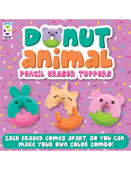 Borradores de lápiz en forma de dona Geddes - Paquete 48 unidades Borradores de lápiz en forma de dona Geddes - Paquete 48 unidades