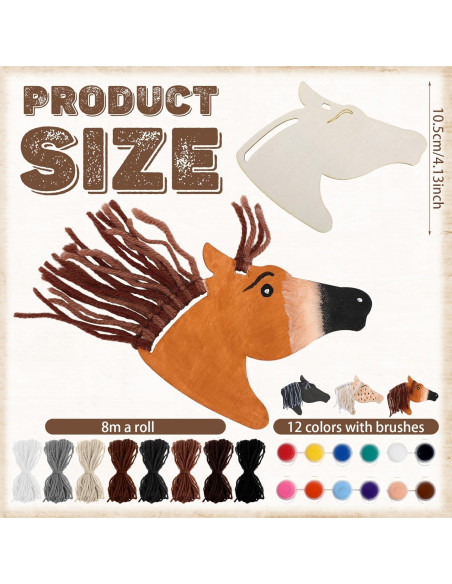 Kit de Manualidades Geelin 24 Piezas Caballo Madera DIY Kit de Manualidades Geelin 24 Piezas Caballo Madera DIY