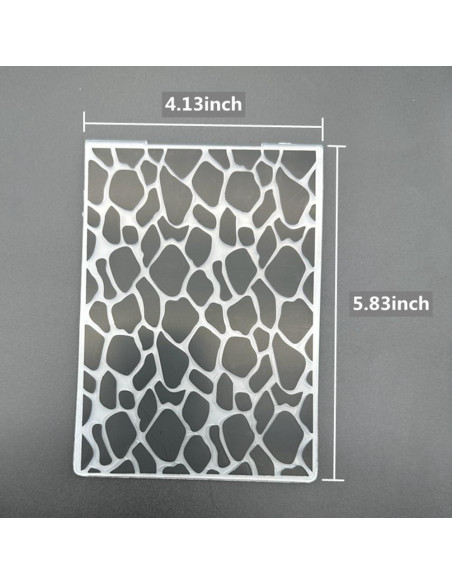 Plantilla de Embosado 3D de Plástico A6 Textura Piedra Plantilla de Embosado 3D de Plástico A6 Textura Piedra
