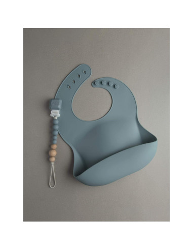 Babero de Silicona Loulou Lollipop Pizarra 23.1x23.9cm