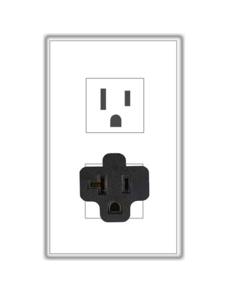 Adaptador de Enchufe Nema 5-15P a 5-20R 15A 125V Acbroad Adaptador de Enchufe Nema 5-15P a 5-20R 15A 125V Acbroad