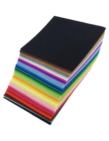 42 Piezas de Fieltro Acrílico 10x10cm Colores Variados DIY