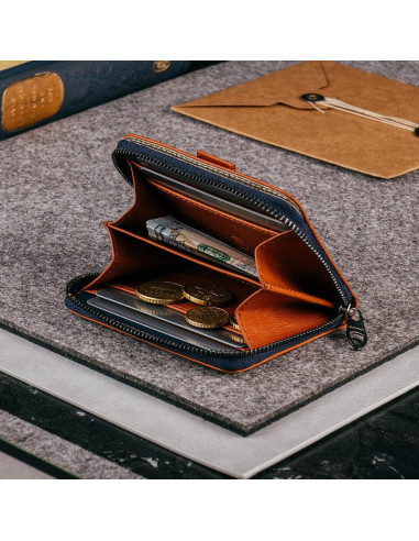 Billetera de cuero Vaultskin Mayfair con bloqueo RFID - 10.5x7.9cm