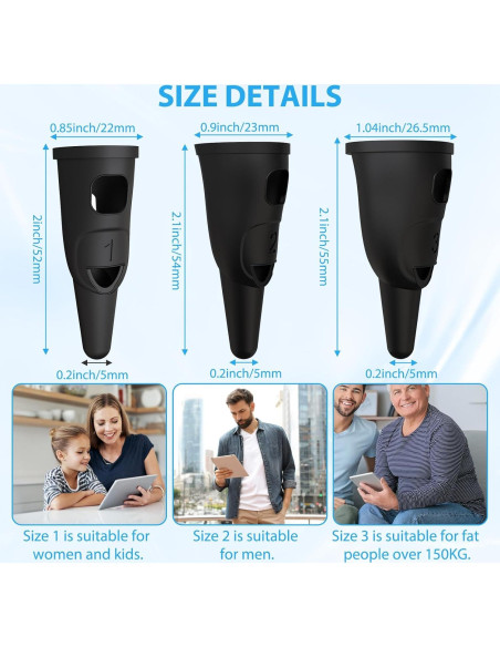 Bolígrafo de Dedo Silicona 6 Pcs ROBOHOOK Negro Táctil Bolígrafo de Dedo Silicona 6 Pcs ROBOHOOK Negro Táctil