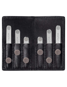 Juego de Viaje Cuellos Magnéticos Wurkin Stiffs en Cuero Negro