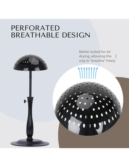 Soporte para Pelucas Lightmay Ajustable 30.48-48.26cm Metal Soporte para Pelucas Lightmay Ajustable 30.48-48.26cm Metal