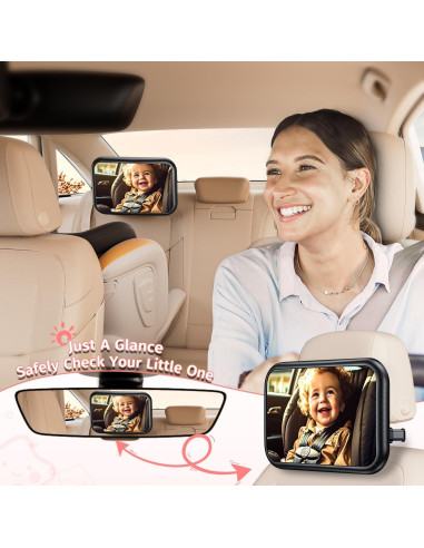 Espejo para Bebé Mirrorsafe BBJ-02 Irrompible 360 Ajustable