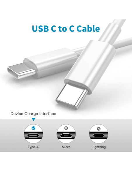 Cable USB-C a USB-C YBMTIGICS 0.30m carga rápida 60W Cable USB-C a USB-C YBMTIGICS 0.30m carga rápida 60W