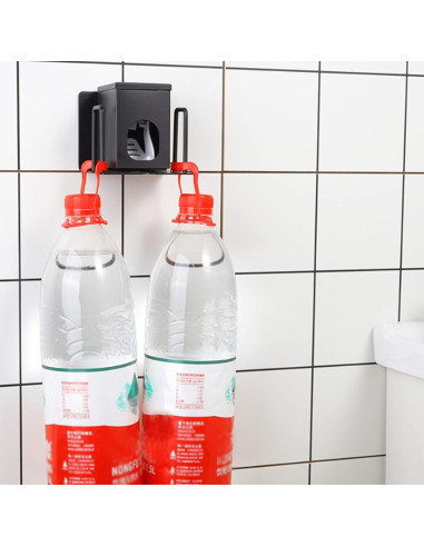 Soporte para Cepillos de Dientes HANZE con Dispensador Negro