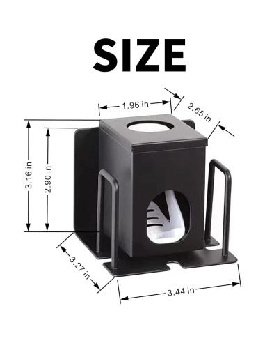 Soporte para Cepillos de Dientes HANZE con Dispensador Negro