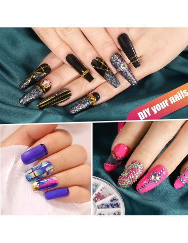 Kit de Arte de Uñas Teenitor con 15 Piezas y Foil