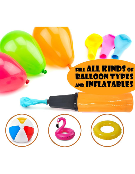 Bomba de Globo de Mano OODELZ Naranja - Kit Completo para Fiestas Bomba de Globo de Mano OODELZ Naranja - Kit Completo para Fiestas