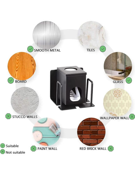 Soporte para Cepillos de Dientes HANZE con Dispensador Negro Soporte para Cepillos de Dientes HANZE con Dispensador Negro