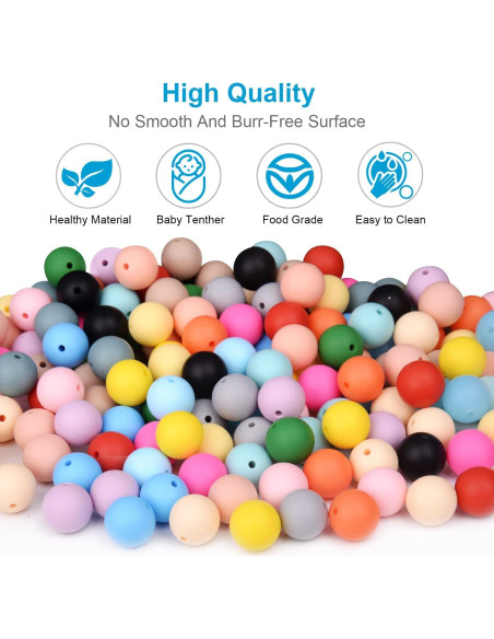 Kit de Pulseras de Silicona BBita 70 Piezas 15mm Colores Variados Kit de Pulseras de Silicona BBita 70 Piezas 15mm Colores Variados