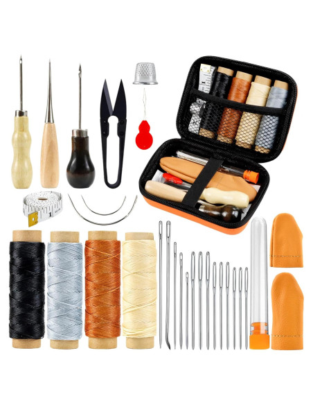 Kit de Reparación de Cuero PLANTIONAL 31 Piezas con Estuche Kit de Reparación de Cuero PLANTIONAL 31 Piezas con Estuche