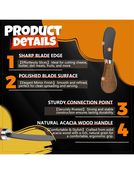 Juego de 4 Cuchillos Espátula para Mantequilla Mlurcu - Acero Inoxidable y Madera de Acacia Juego de 4 Cuchillos Espátula para Mantequilla Mlurcu - Acero Inoxidable y Madera de Acacia
