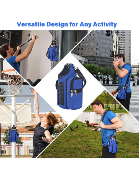 icolor Bolsa de Gimnasio Magnética Portabotellas con Bolsillos icolor Bolsa de Gimnasio Magnética Portabotellas con Bolsillos