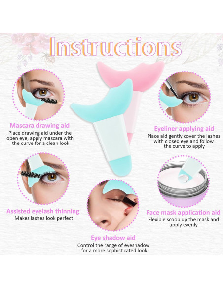 Kit de 2 Protectores de Silicona para Pestañas WLLHYF - Maquillaje Kit de 2 Protectores de Silicona para Pestañas WLLHYF - Maquillaje