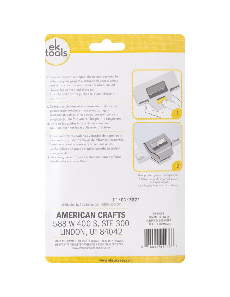 Punch de Borde EK Tools Flores de Diamante 19.7x12.1cm Punch de Borde EK Tools Flores de Diamante 19.7x12.1cm