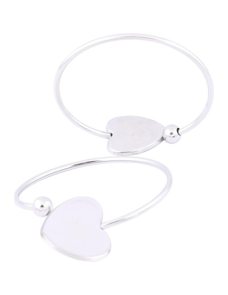 5 Piezas Base de Pulsera de Acero Inoxidable Reidgaller 18x25mm 5 Piezas Base de Pulsera de Acero Inoxidable Reidgaller 18x25mm
