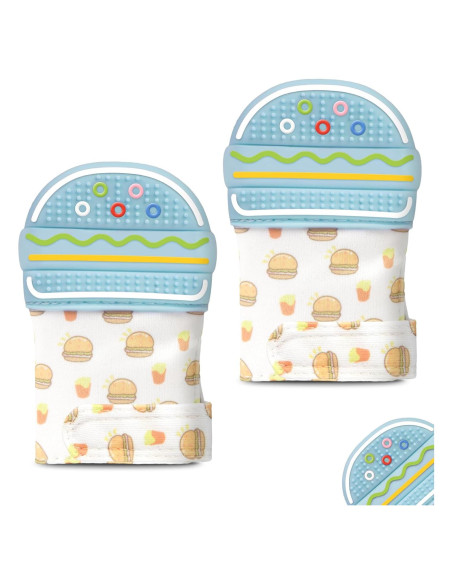 2 Mitones de Silicona para Dentición Bebés 0-12 Meses 2 Mitones de Silicona para Dentición Bebés 0-12 Meses