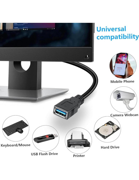 Cable Extensión USB 3.0 15cm SaiTech IT 2 Pk Ángulo Derecho Cable Extensión USB 3.0 15cm SaiTech IT 2 Pk Ángulo Derecho