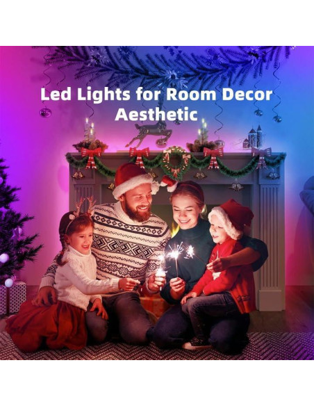 Tira LED RGB TJOY 15.24m con control remoto 44 teclas Tira LED RGB TJOY 15.24m con control remoto 44 teclas