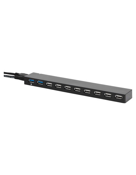 Hub USB 3.0 Amazon Basics de 10 Puertos con Adaptador CA Negro Hub USB 3.0 Amazon Basics de 10 Puertos con Adaptador CA Negro
