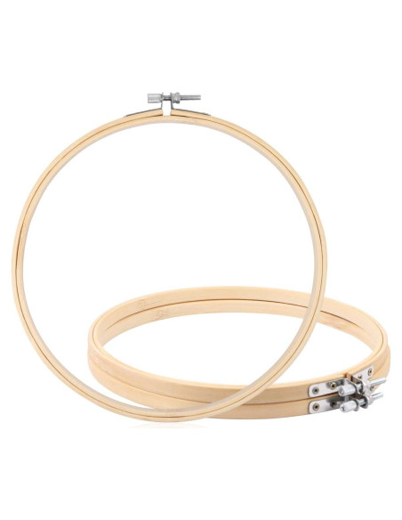 Paquete de 3 Aros de Bordado KISSBUTY 20 cm de Bambú Paquete de 3 Aros de Bordado KISSBUTY 20 cm de Bambú