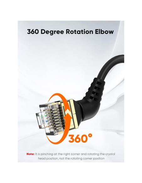 Cable Ethernet CAT8 CableCreation 0.25m 40Gbps RJ45 Blindado Cable Ethernet CAT8 CableCreation 0.25m 40Gbps RJ45 Blindado