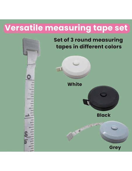 Cinta Métrica Retráctil Gadgetime - Paquete de 3 Unidades 152.4 cm Cinta Métrica Retráctil Gadgetime - Paquete de 3 Unidades 152.4 cm